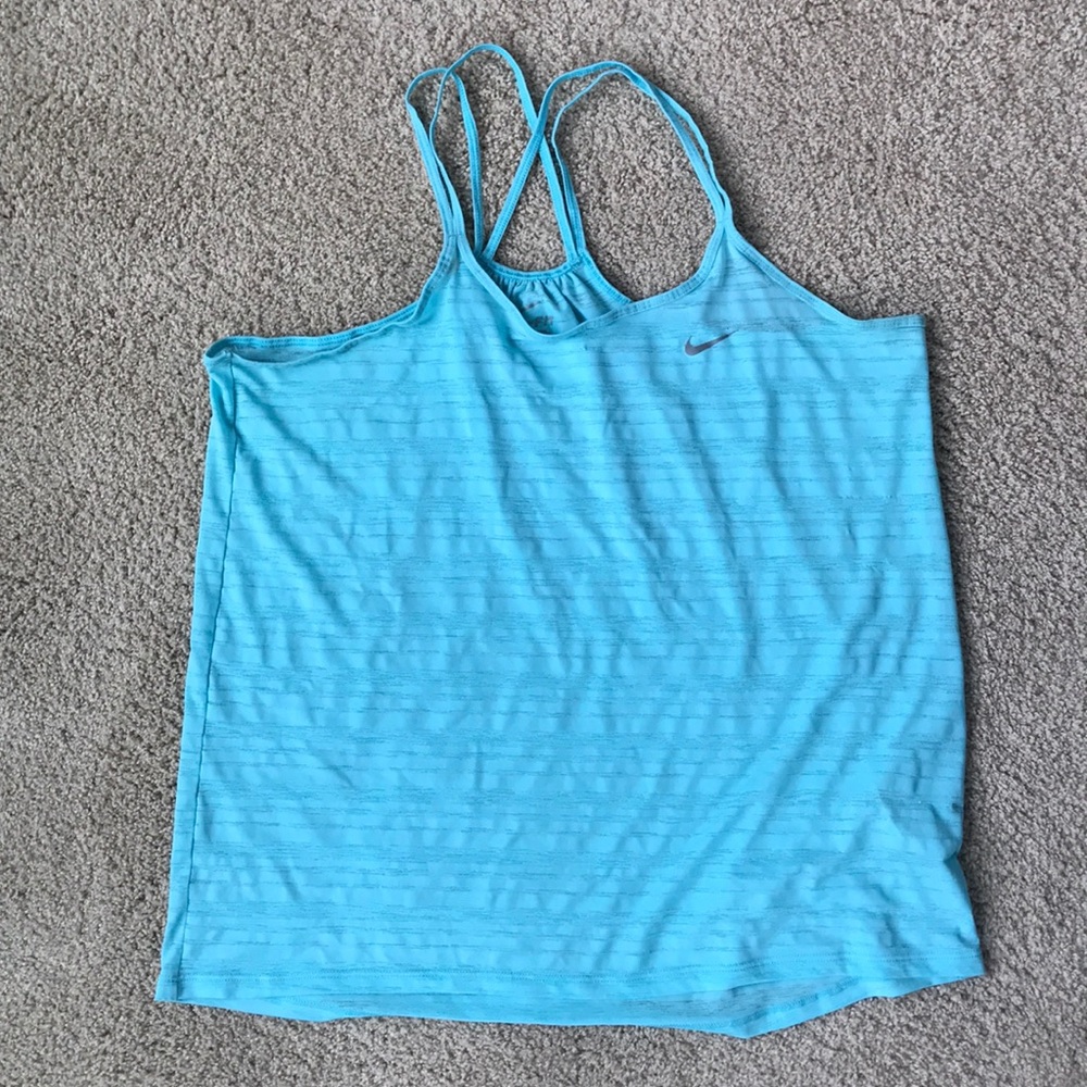Aqua Nike Running Breeze Dri-Fit tank